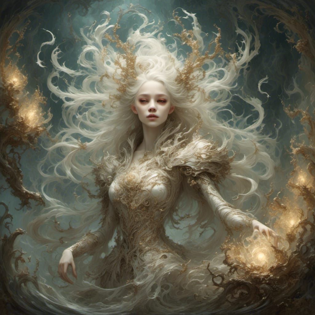 Whimsical Luminous Parchment Ascends into the Abyss