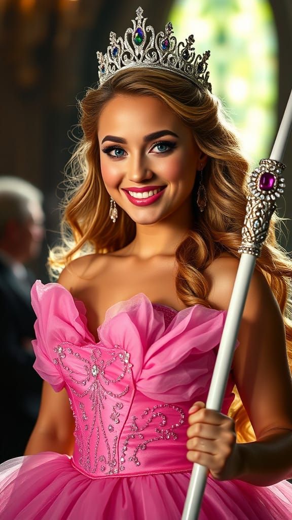 Modern Glamour Portraits Princess with Divine Powers as Sing...