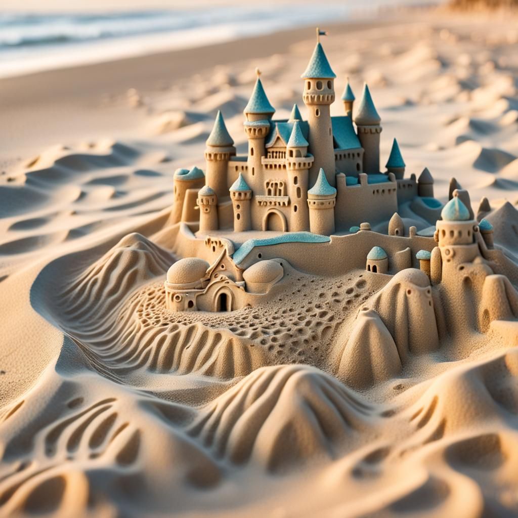 wonderful sandy  castle