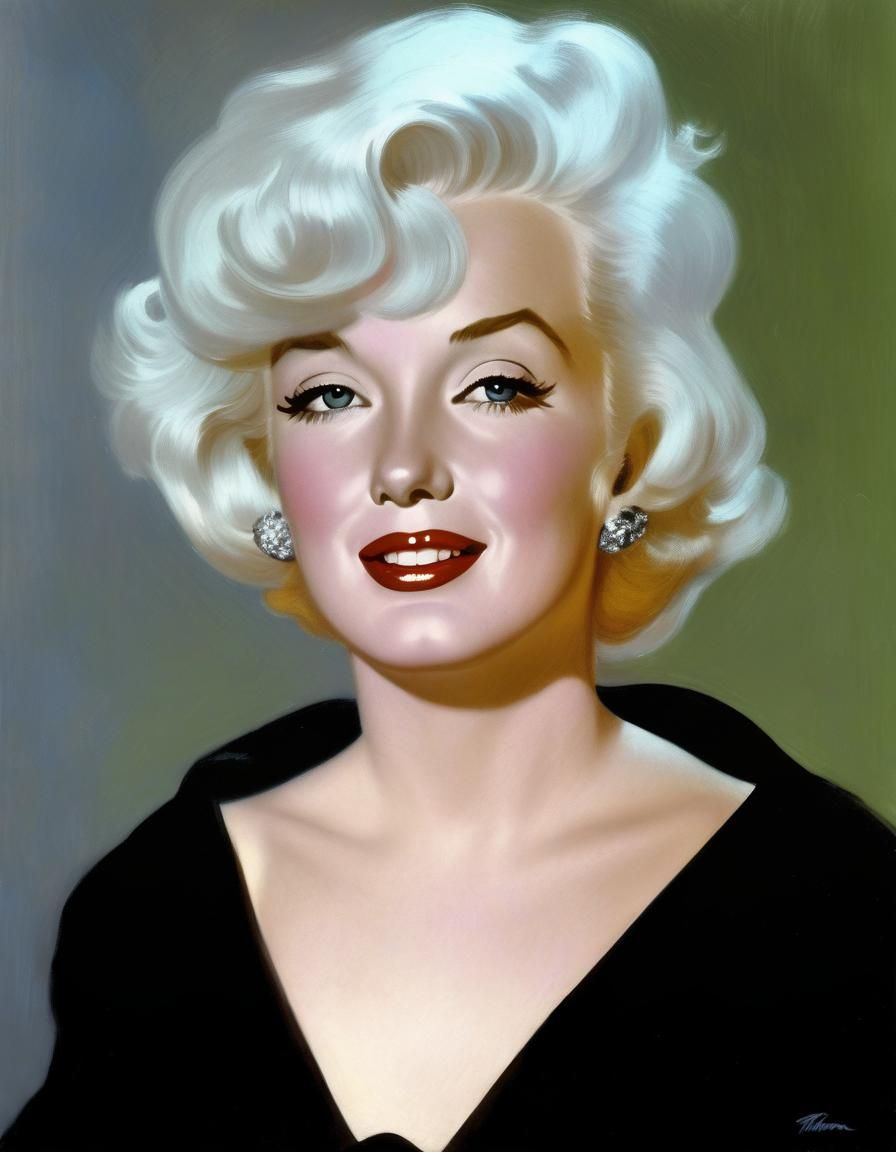 Marilyn Monroe Vintage Illustration