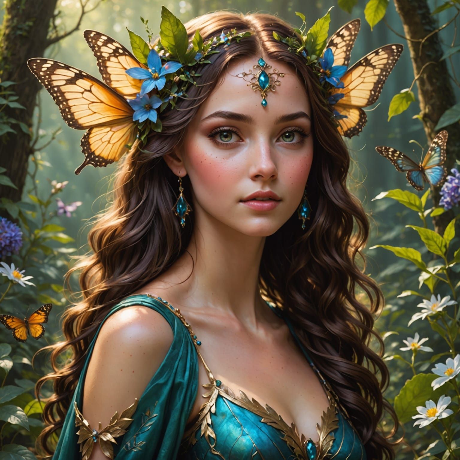 Gorgeous Nymph Enjoying Life in Her Domain