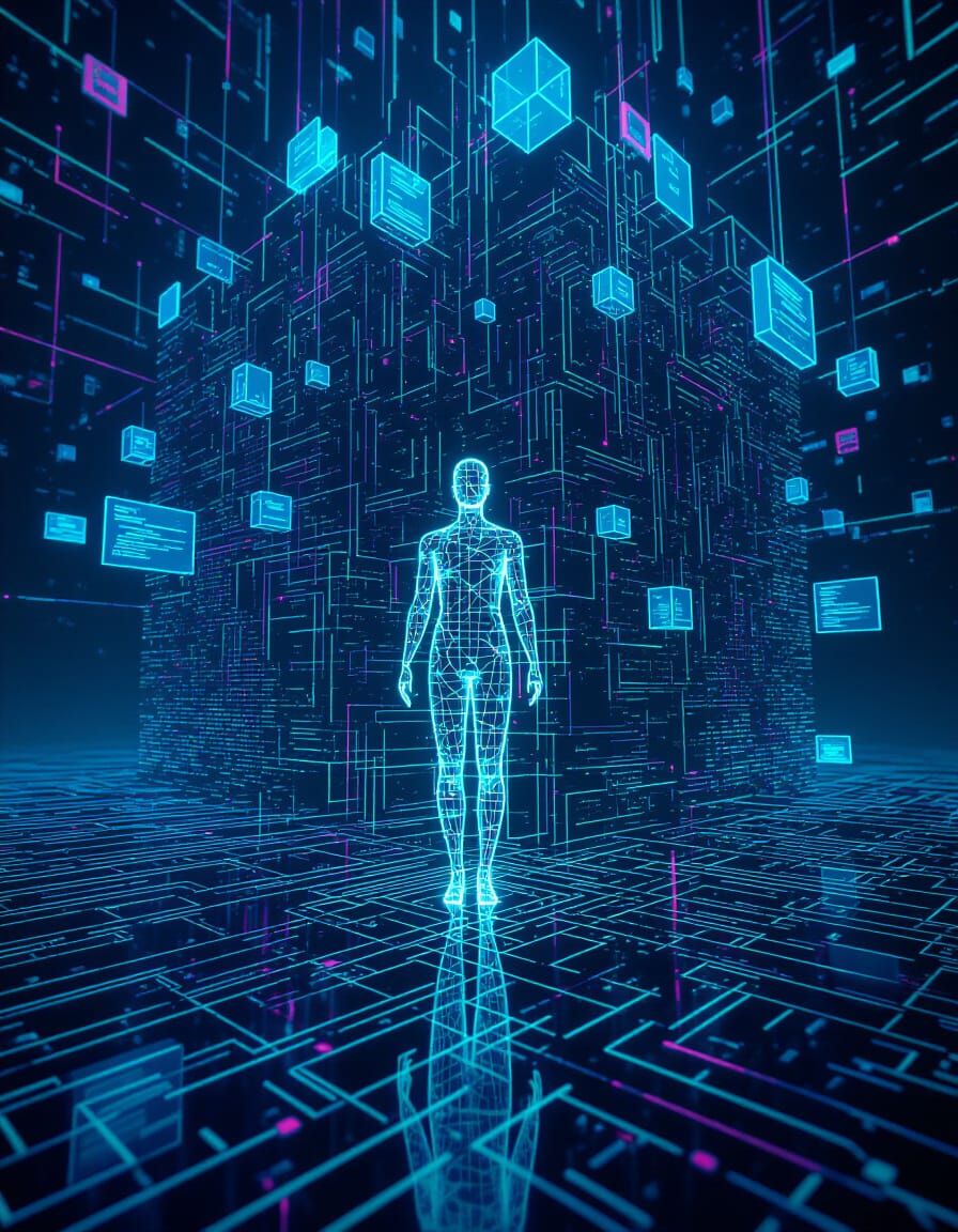 Abstract Programming and Digital Existence in Infinite Space