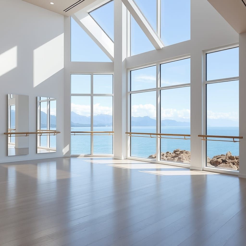 Ballet Studio with Mountain and Ocean Views