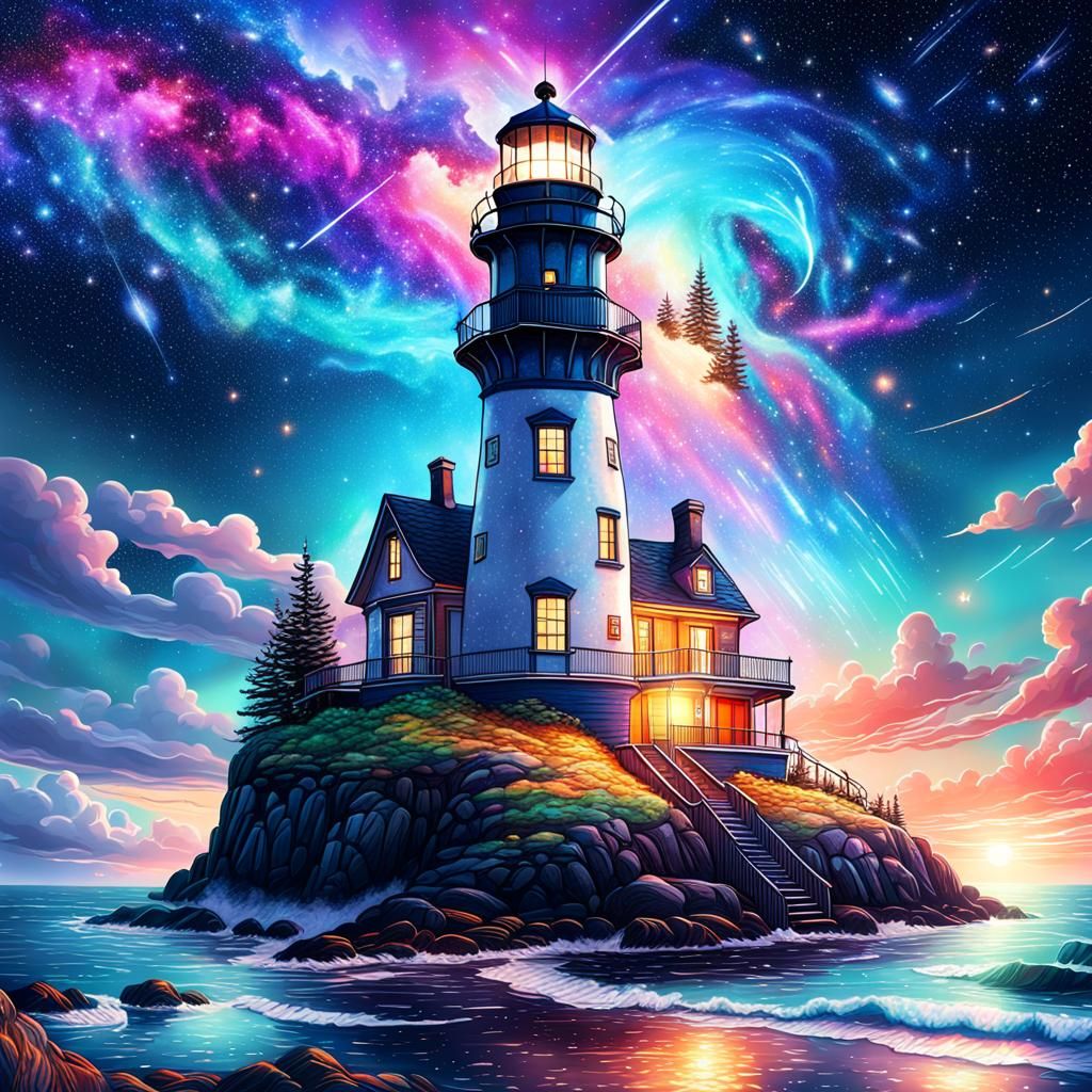 Cozy Lighthouse Home Under Astral Sky