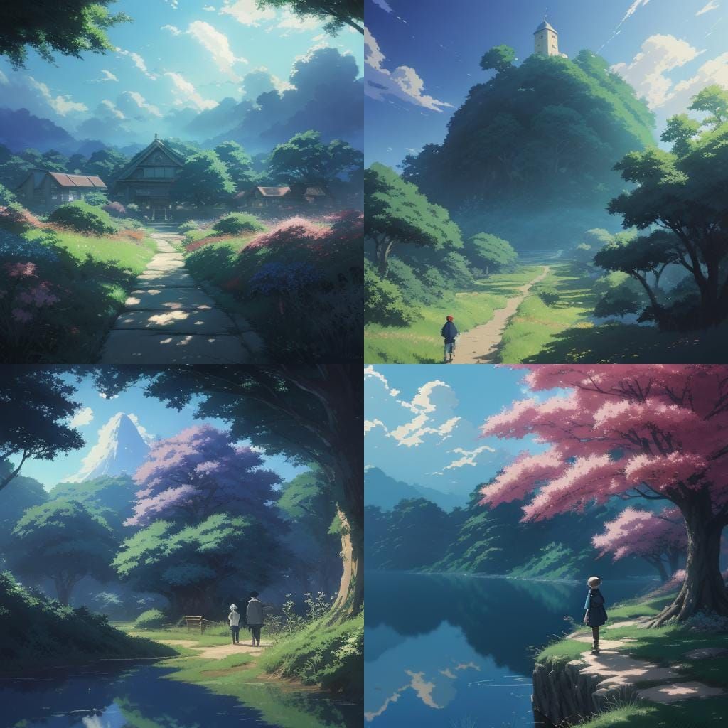 Anime Key Visual in Studio Ghibli Style