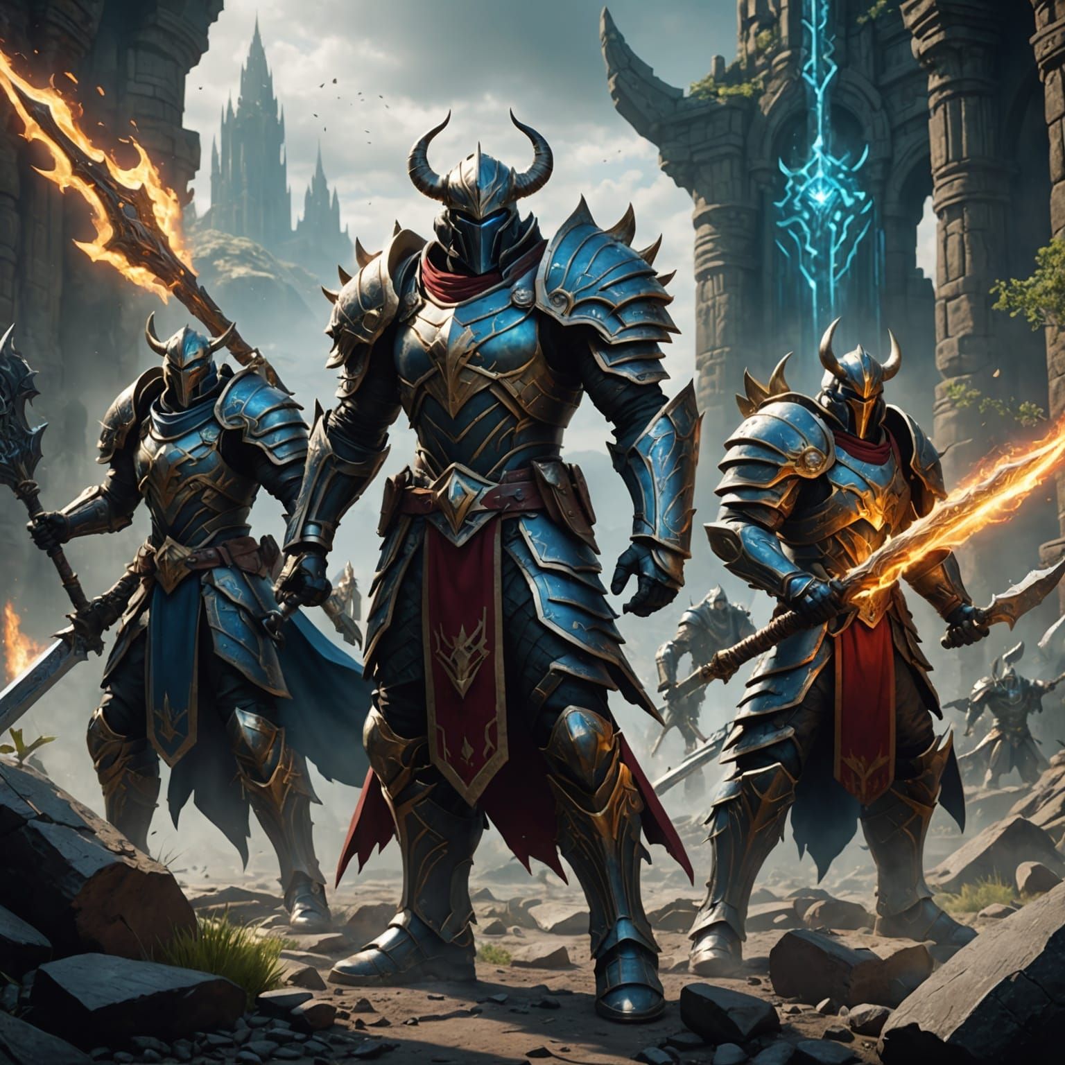 Elemental Warriors Strike Force: Fantasy Concept Art