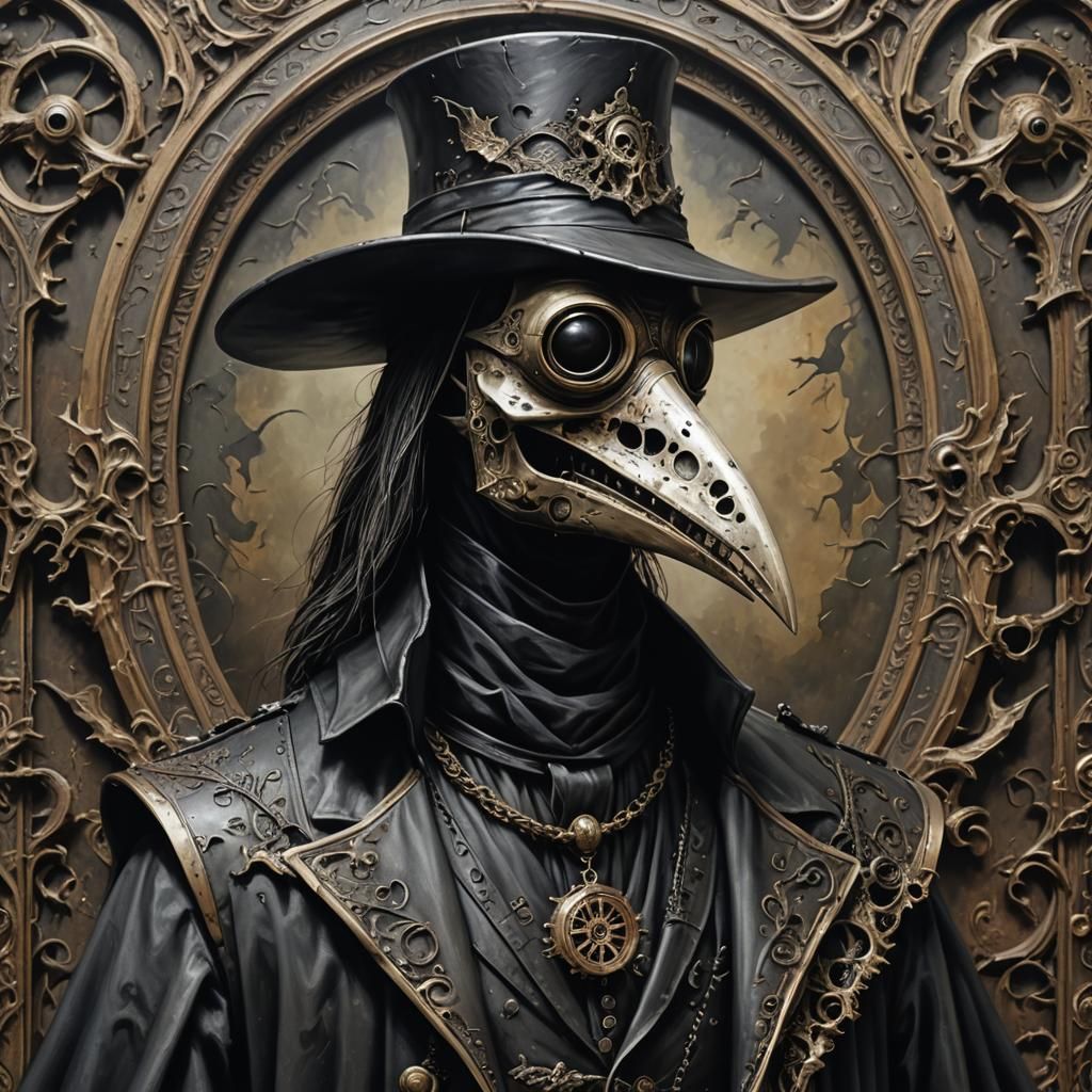 Macabre Plague Doctor Masterpiece in Hyperdetailed Style