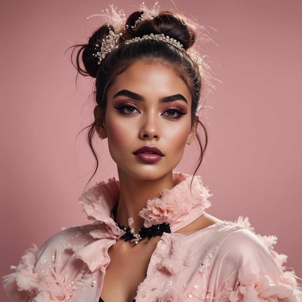 Brazilian Model with Dramatic Smoky Eye Makeup