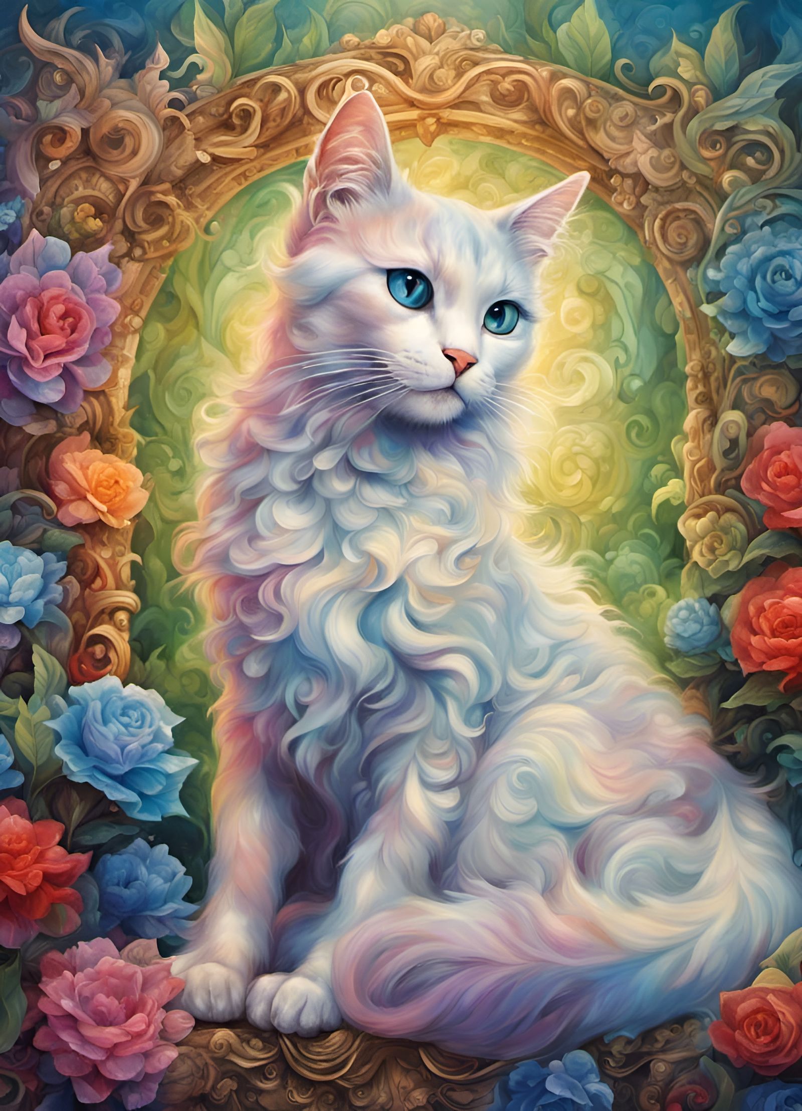 Amazing Cat in Paradise Garden