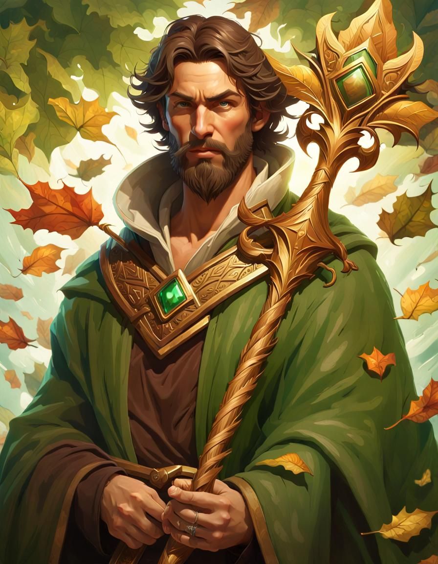 Nature Deity Portrait in Detailed Fantasy Art Style