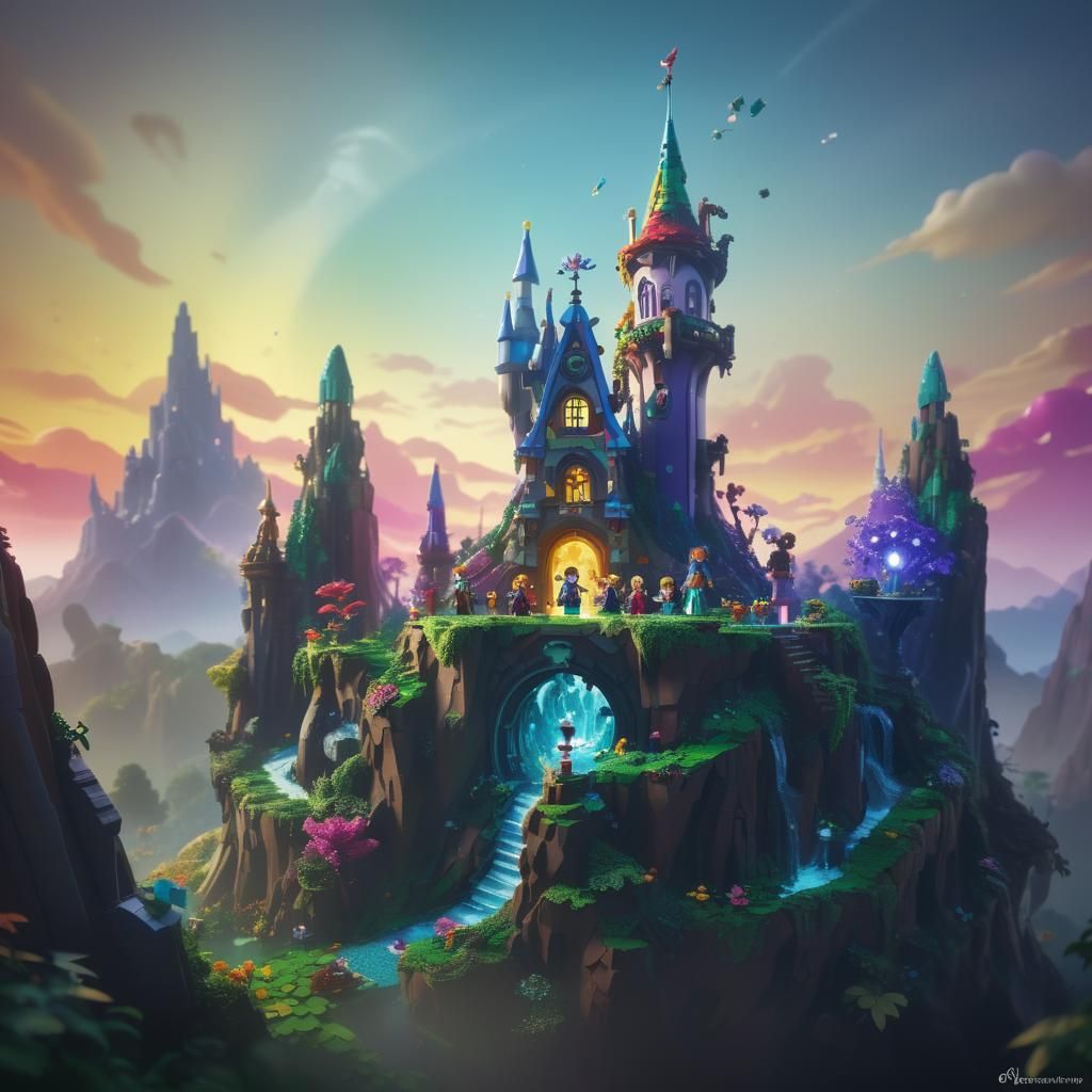 Lego Elves in Fantasy Land: Pixar-Inspired 3D Art