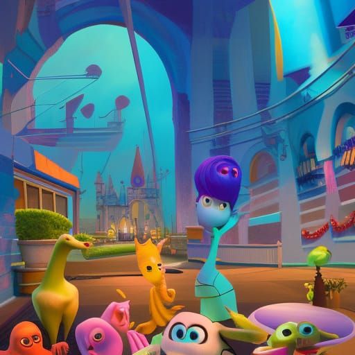 Extraterrestrial Celebration in 3D Digital Art