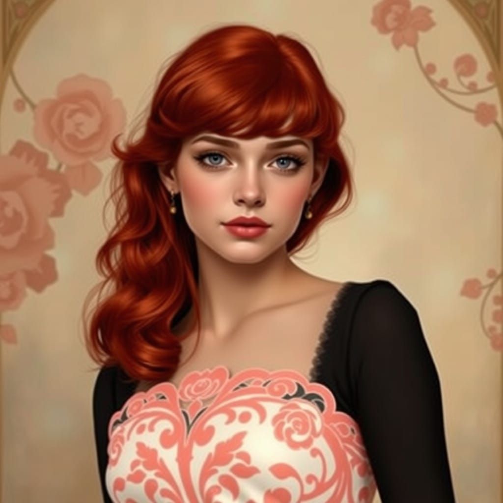 Elegant Young Woman in Pastel Colors