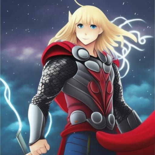 Thor Love Emote in Anime Style