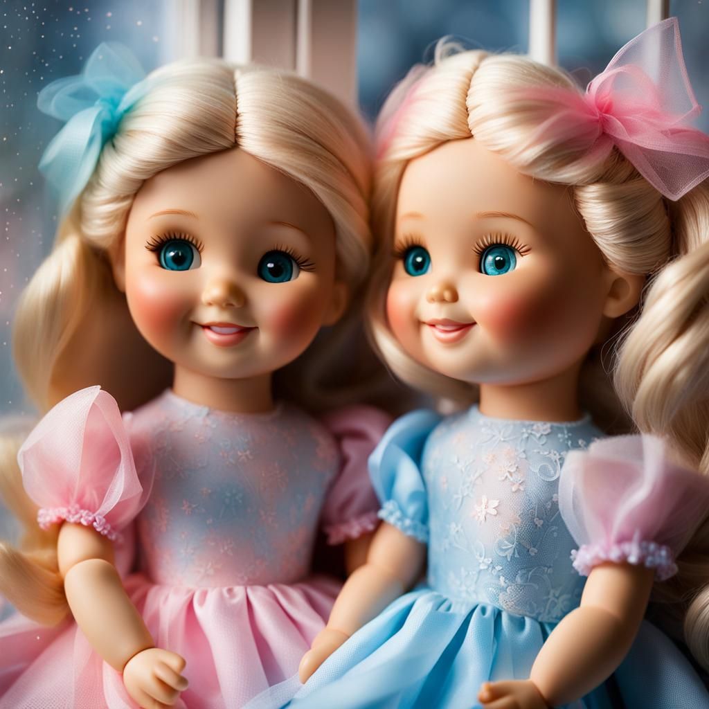 Dreamy Dolls in Bedroom: Airbrush Art