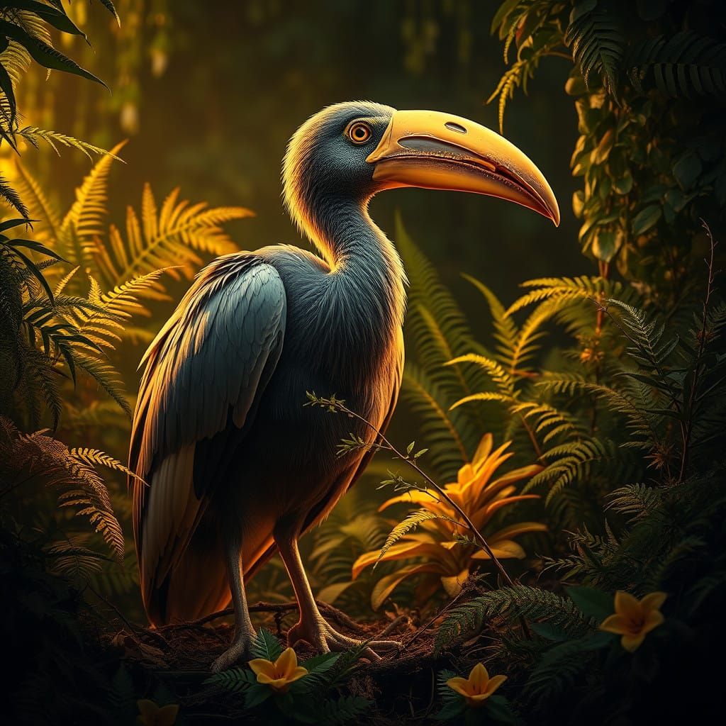 Majestic Raphus cucullatus in Lush Mauritius Habitat