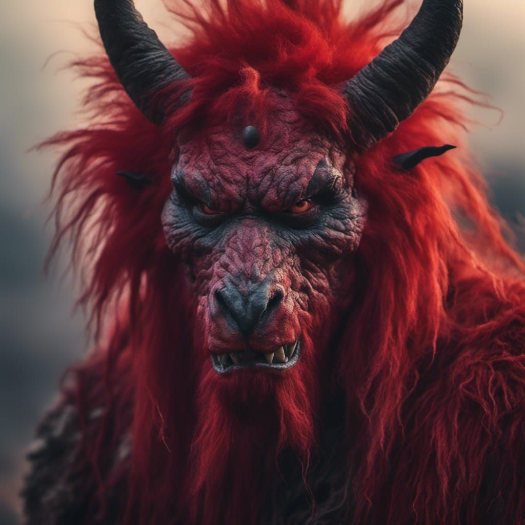 One-Eyed Fur Monster Portrait in Wildlife Photo