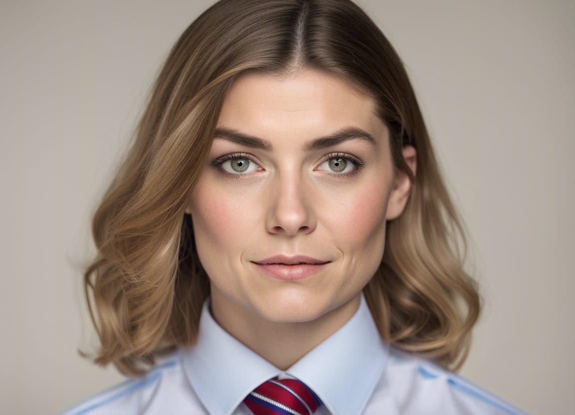 woman wearing a perfect tie