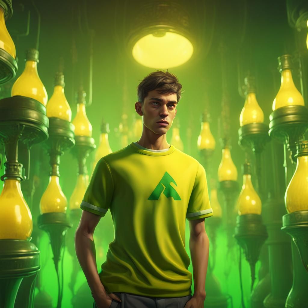 Obnoxious Frat Boy with Lava Lamp Background