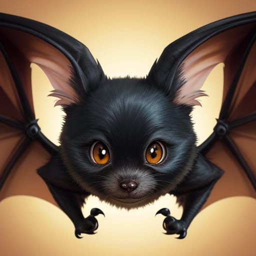 Adorable Bat Concept Art with Expressive Eyes