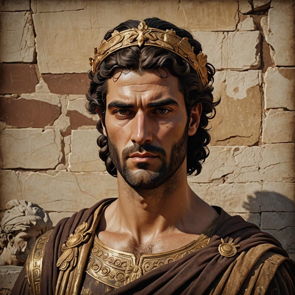 Ancient Greek King of Athens, Royal Realism Portrait