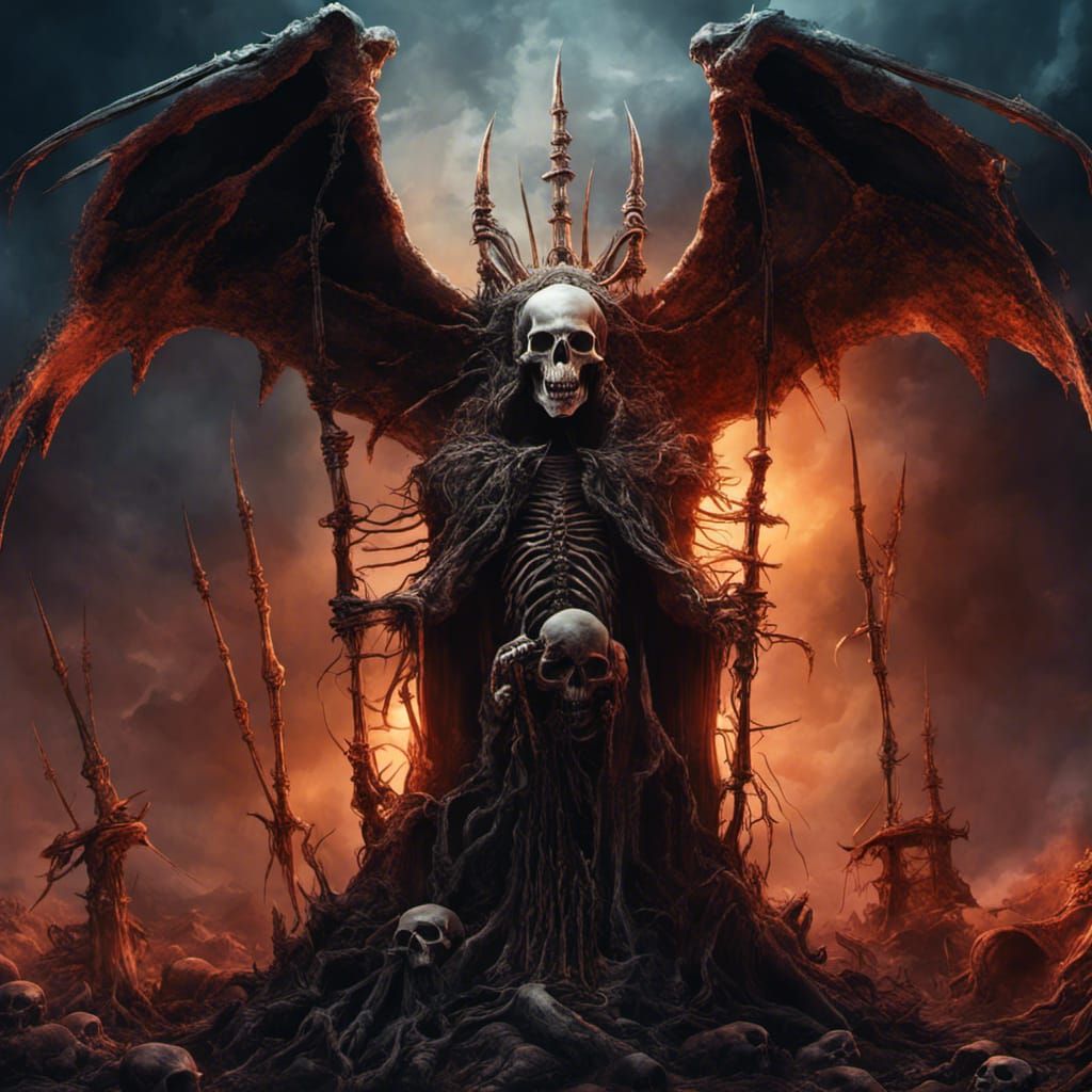 Epic Skull Death Metal Album Cover Art