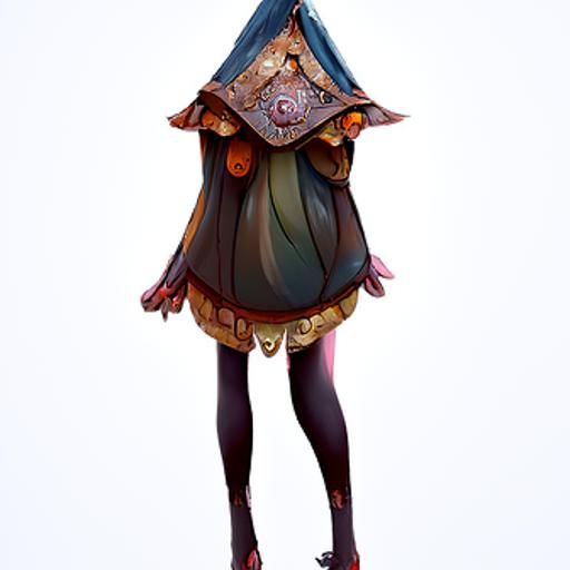 Charming Fantasy Character with Cute Eyes