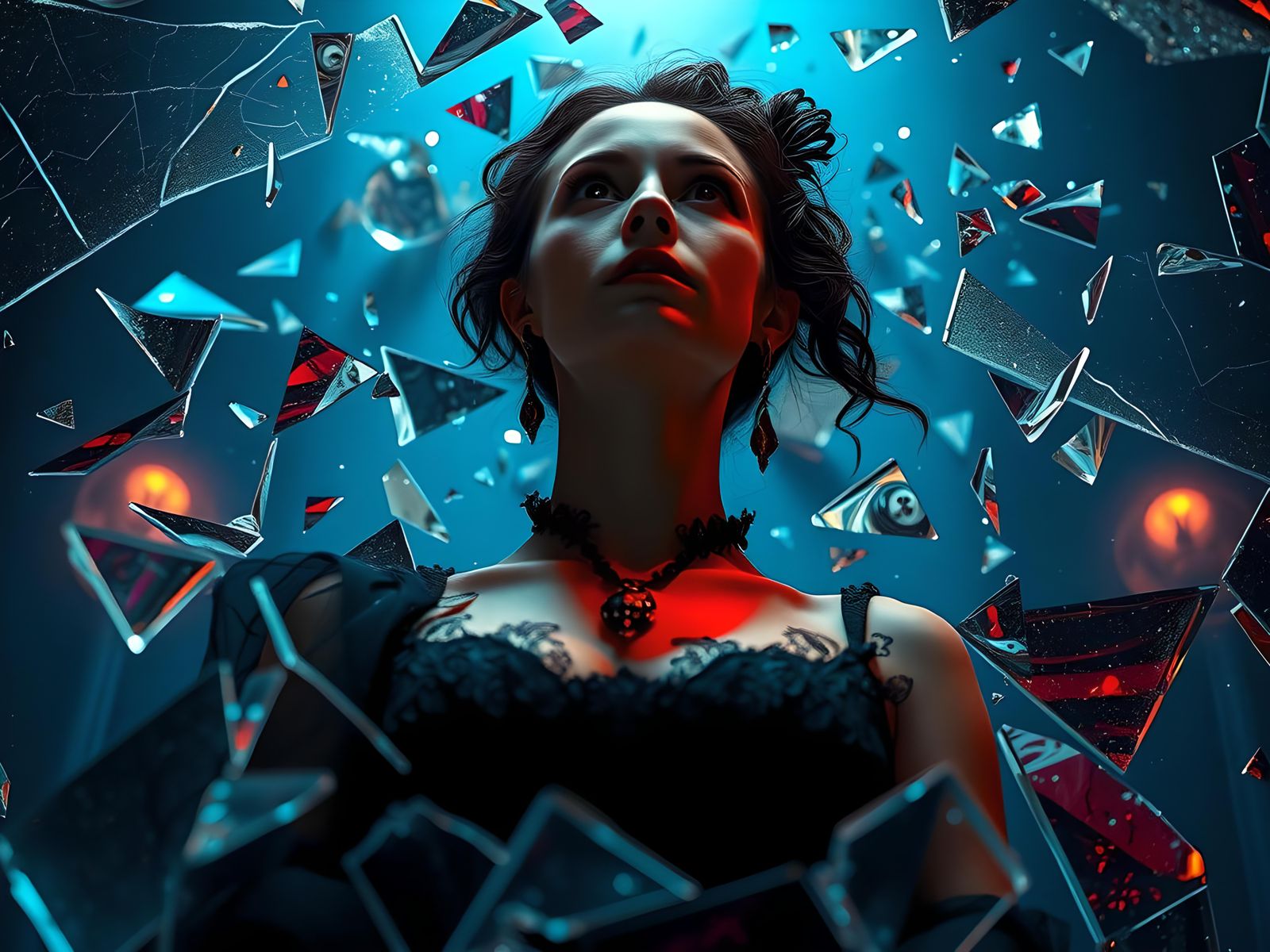 Friday the 13th Mirror Shattered: Acrylic Painting