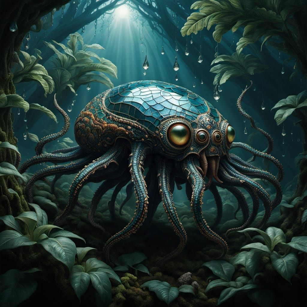 Yog-Sothoth Double Exposure Mosaic in Photorealistic 3D