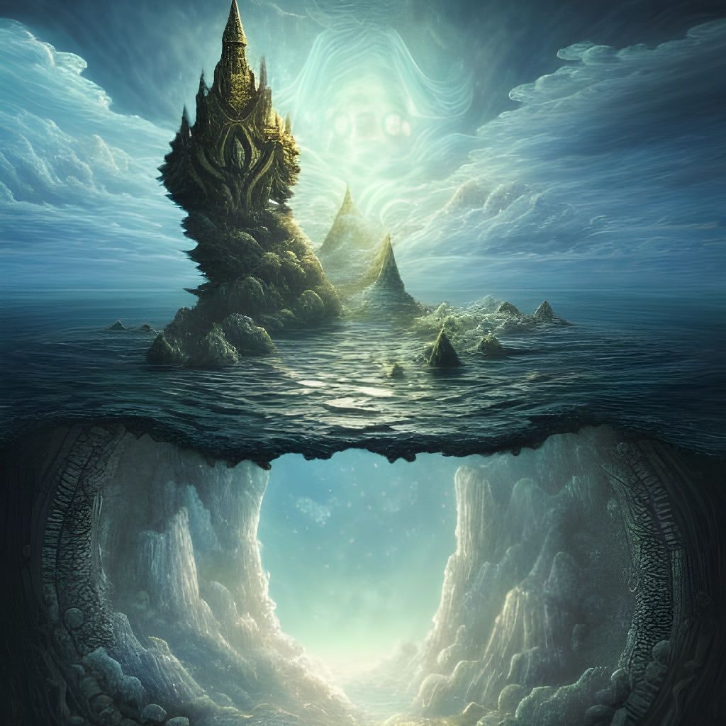 Clockwork Town in Bonsai: Surreal Digital Art