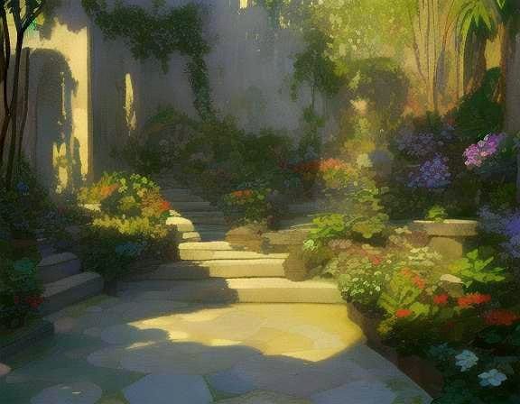 Pulsar Gardens with Palette Knife Texture