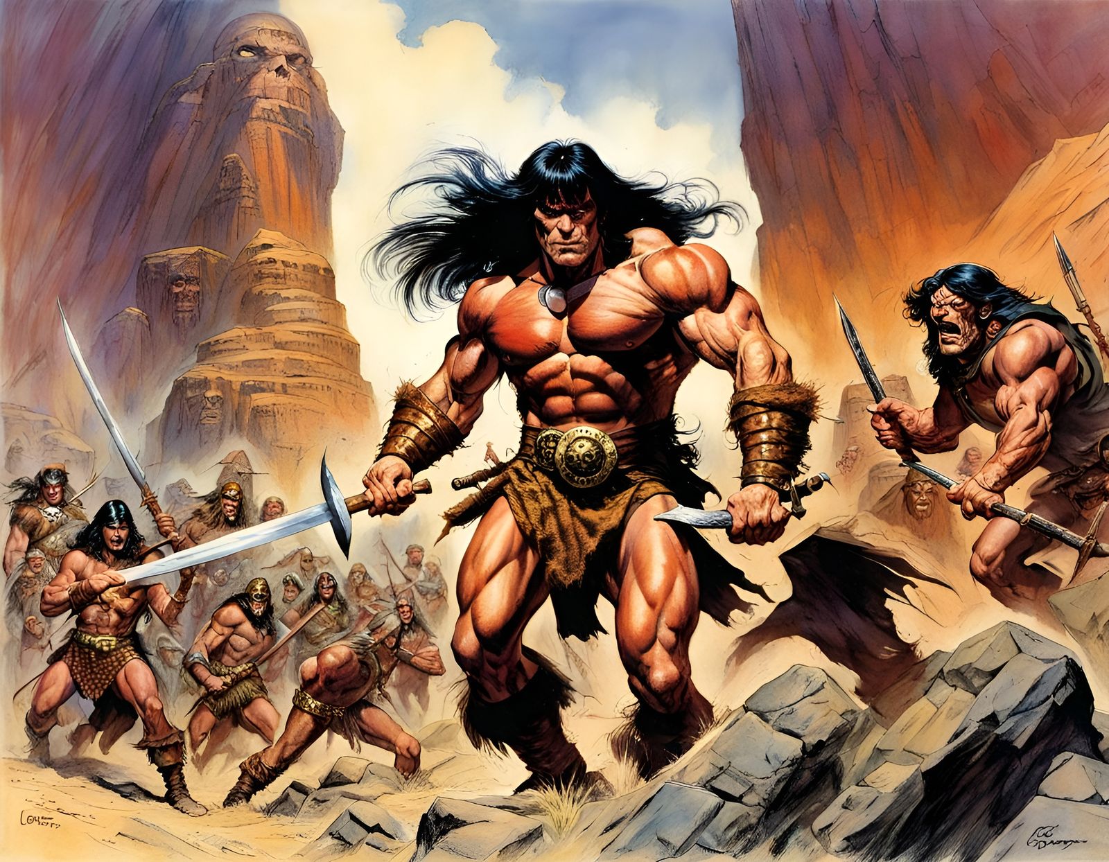Conan the Barbarian in Fantasy Style