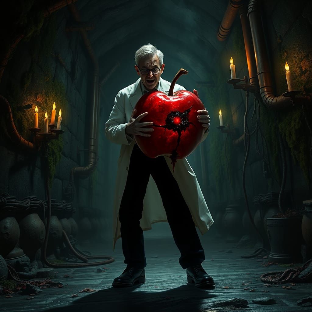 Terrified Doctor and the Sinister Apple