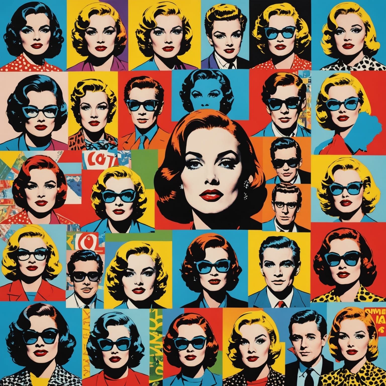 Vibrant Pop Art Collage