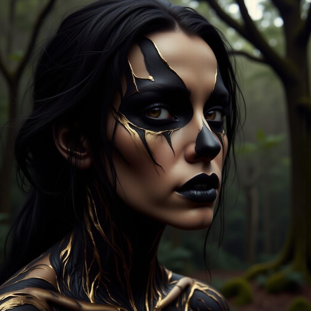 Sinister Woman in Comic Book Style