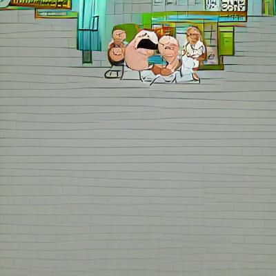 Family Guy Style Scene with Cutaway Gag