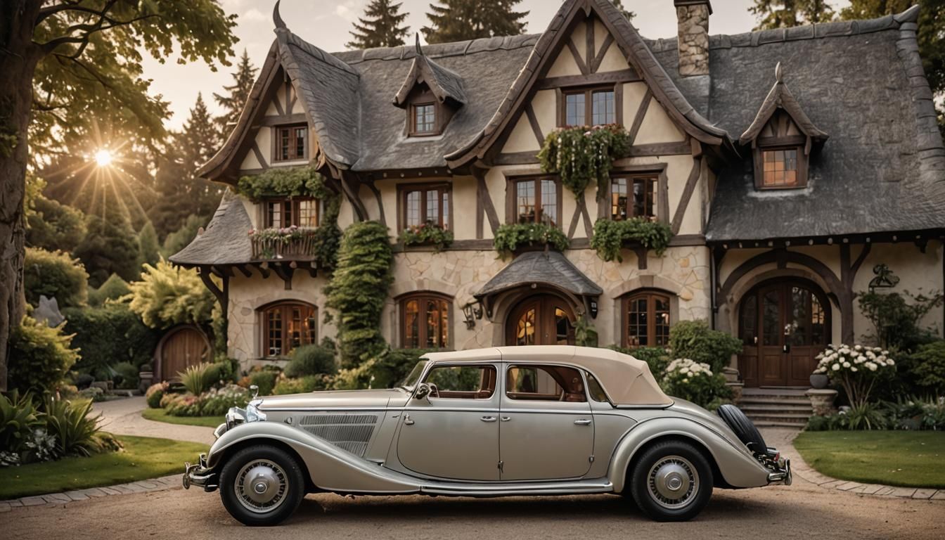 Classic Car at Elven Cottage: Architectural Photography