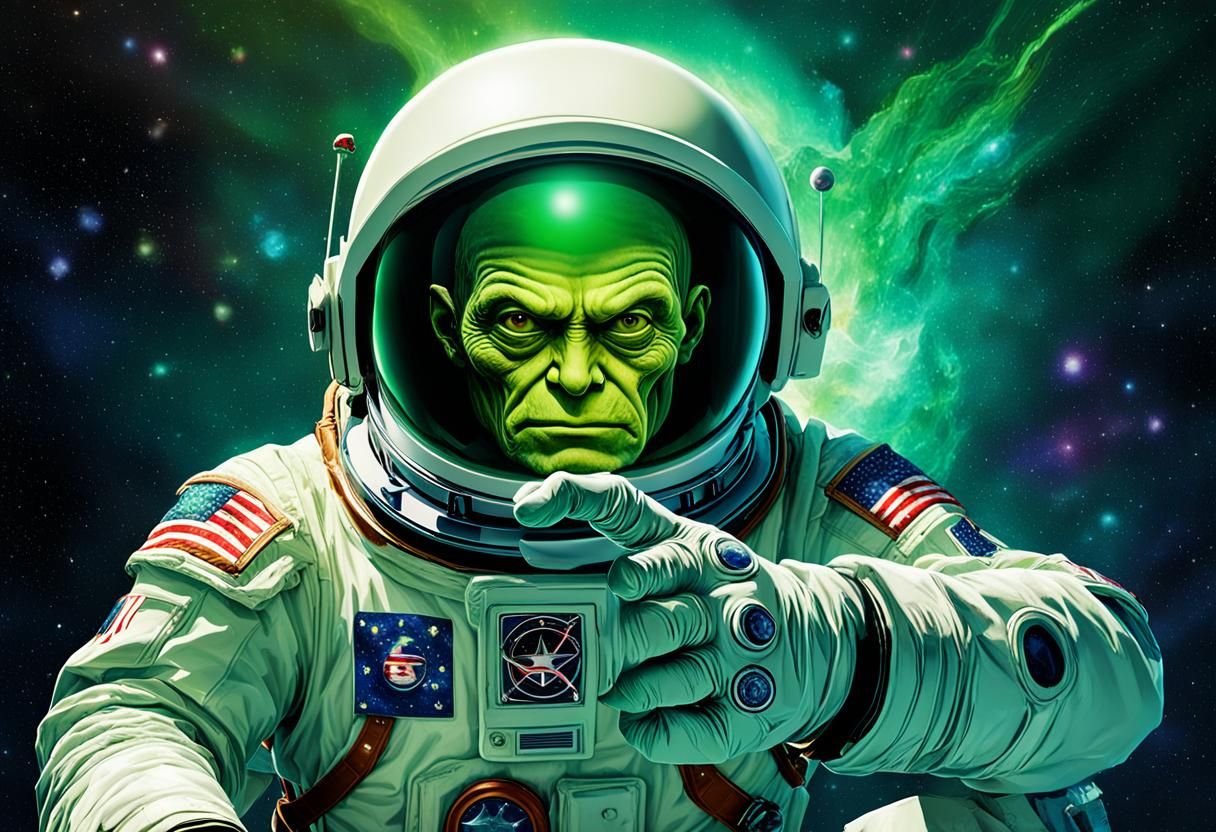 Astronaut Pleads for Cosmic Recruitment in a Surreal, Hologr...