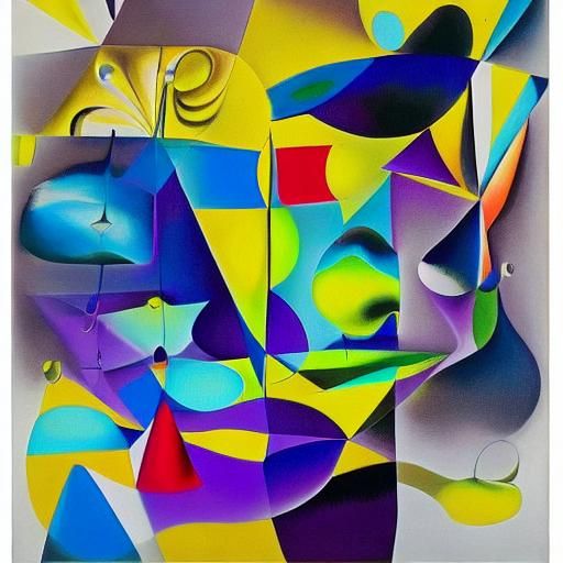 Surreal Pour Painting with Dotted Diamond Ice Shapes