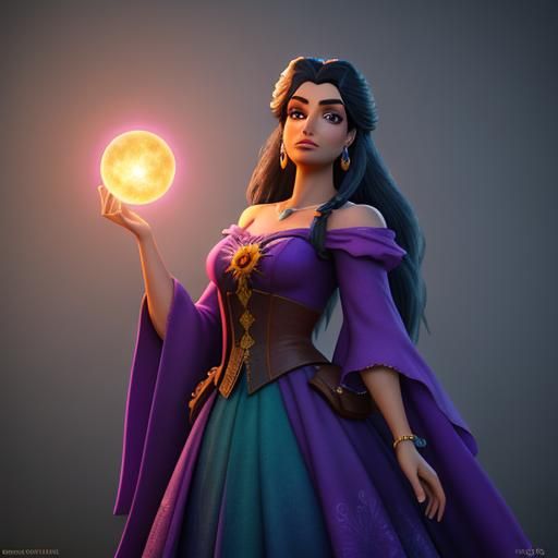 Disney's Esmeralda: 3D Digital Art