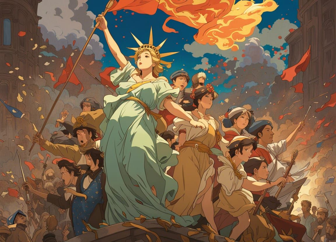 Anime Liberty Leading the People, Key Visual