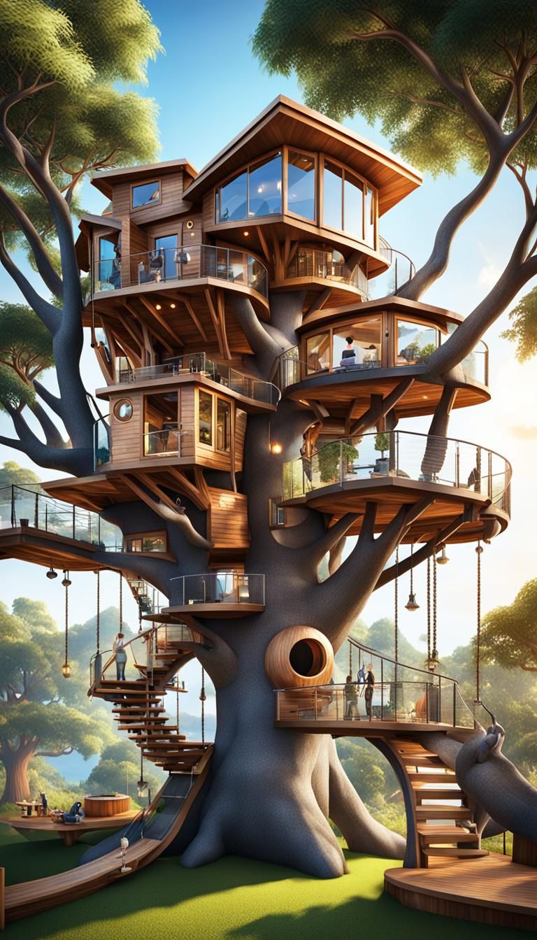 Luxurious Modern Treehouse with Stunning View