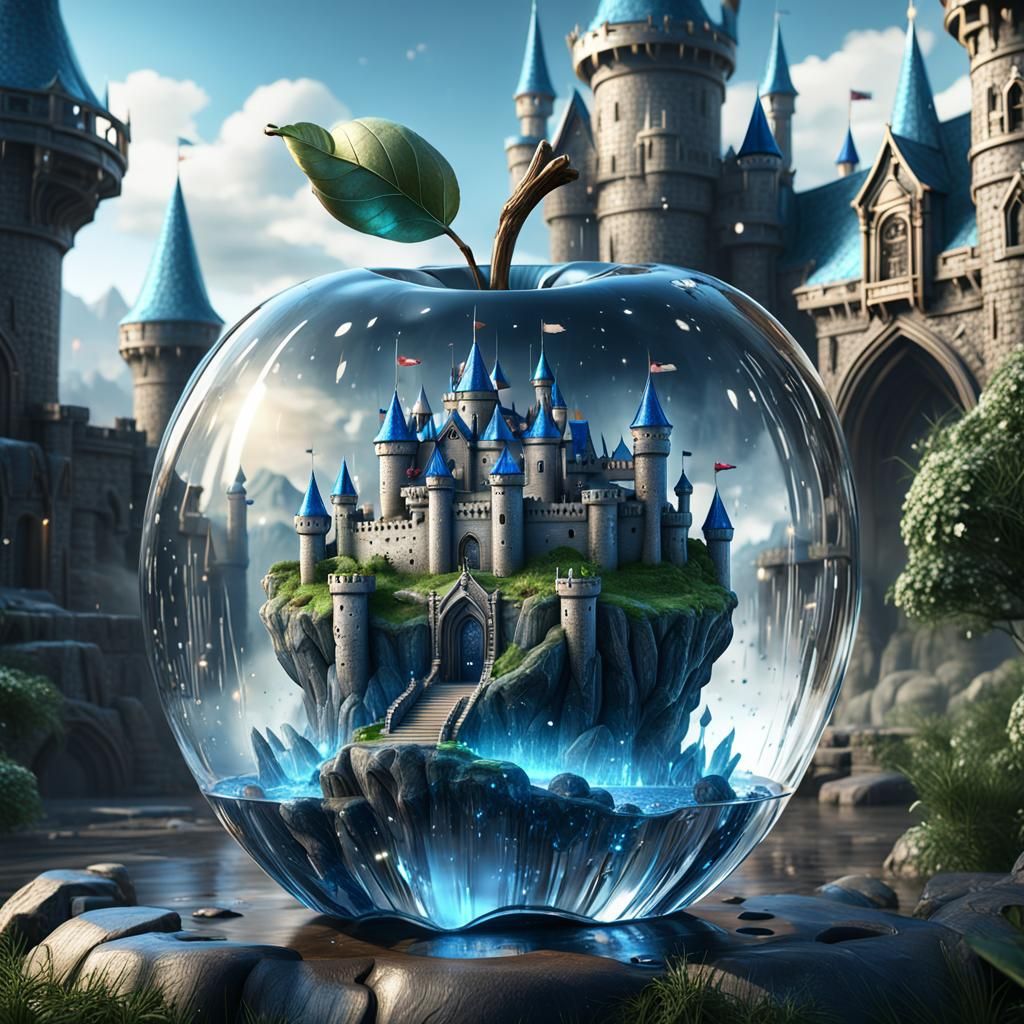 Crystal Apple Kingdom: Detailed Matte Painting in Unreal Eng...