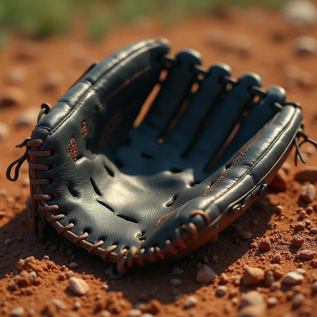 Hyperrealistic Baseball Glove in Exotic Zebra Leather