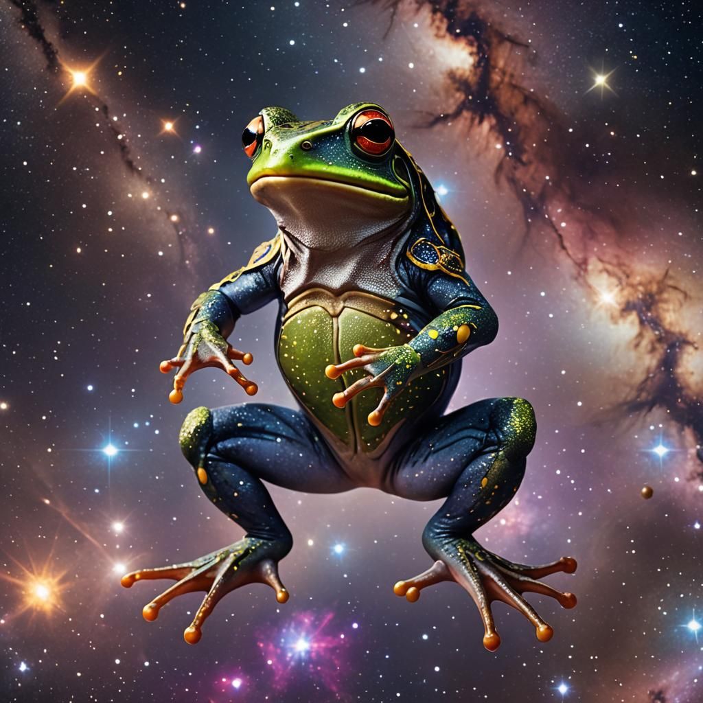 Cosmic Frog: An AI Generated Amphibian