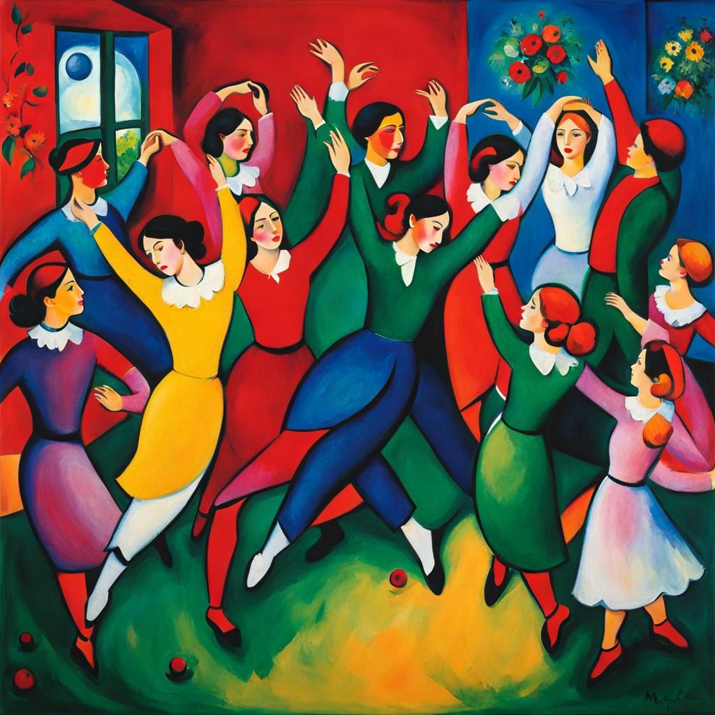 Dance Class in a Surrealist Style