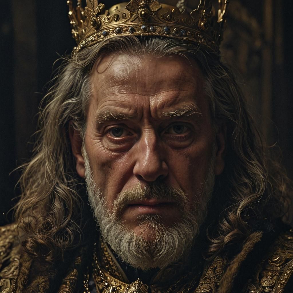 Dramatic Baroque Portrait of a Troubled King