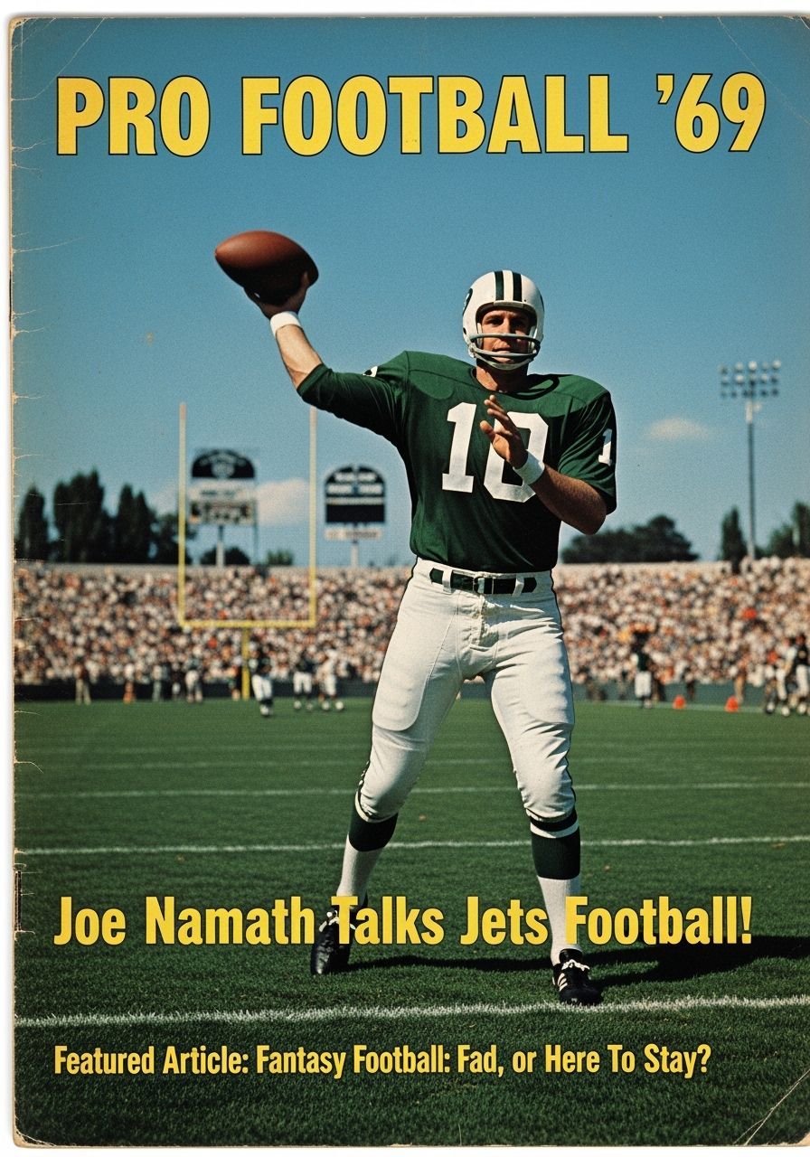 Vintage Magazine Cover Featuring Joe Namath