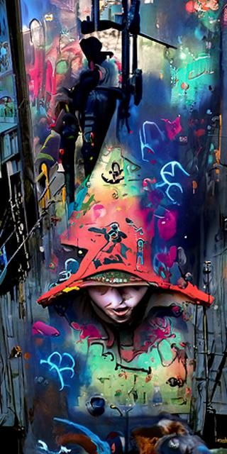 Mystical Wonderland Graffiti Art Entrance
