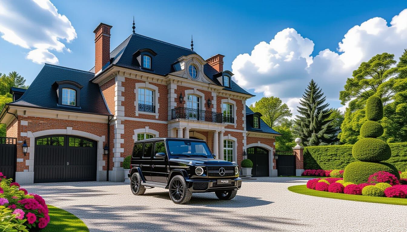 Elegant Chateau with AMG G 63, Monet Inspired Style
